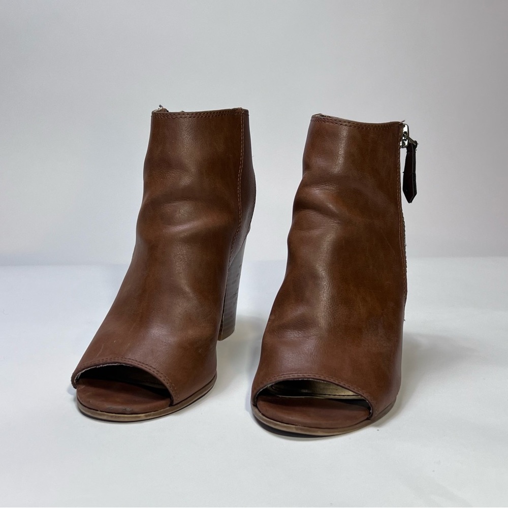 Madden Girl Brown Open Toe Ankle Boots